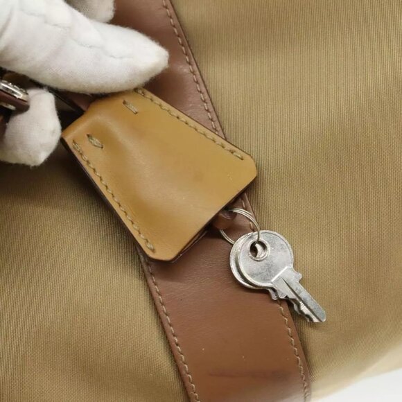 PRADA Hand Bag Nylon Beige Auth - Picture 5 of 15